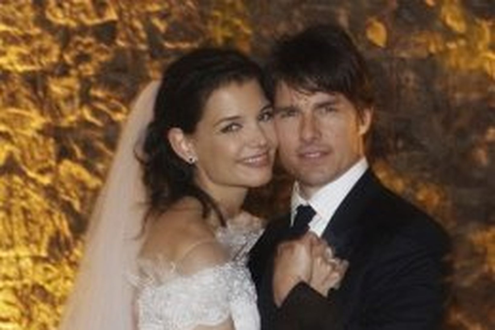 Brúðkaupsmyndin af Katie Holmes og Tom Cruise.