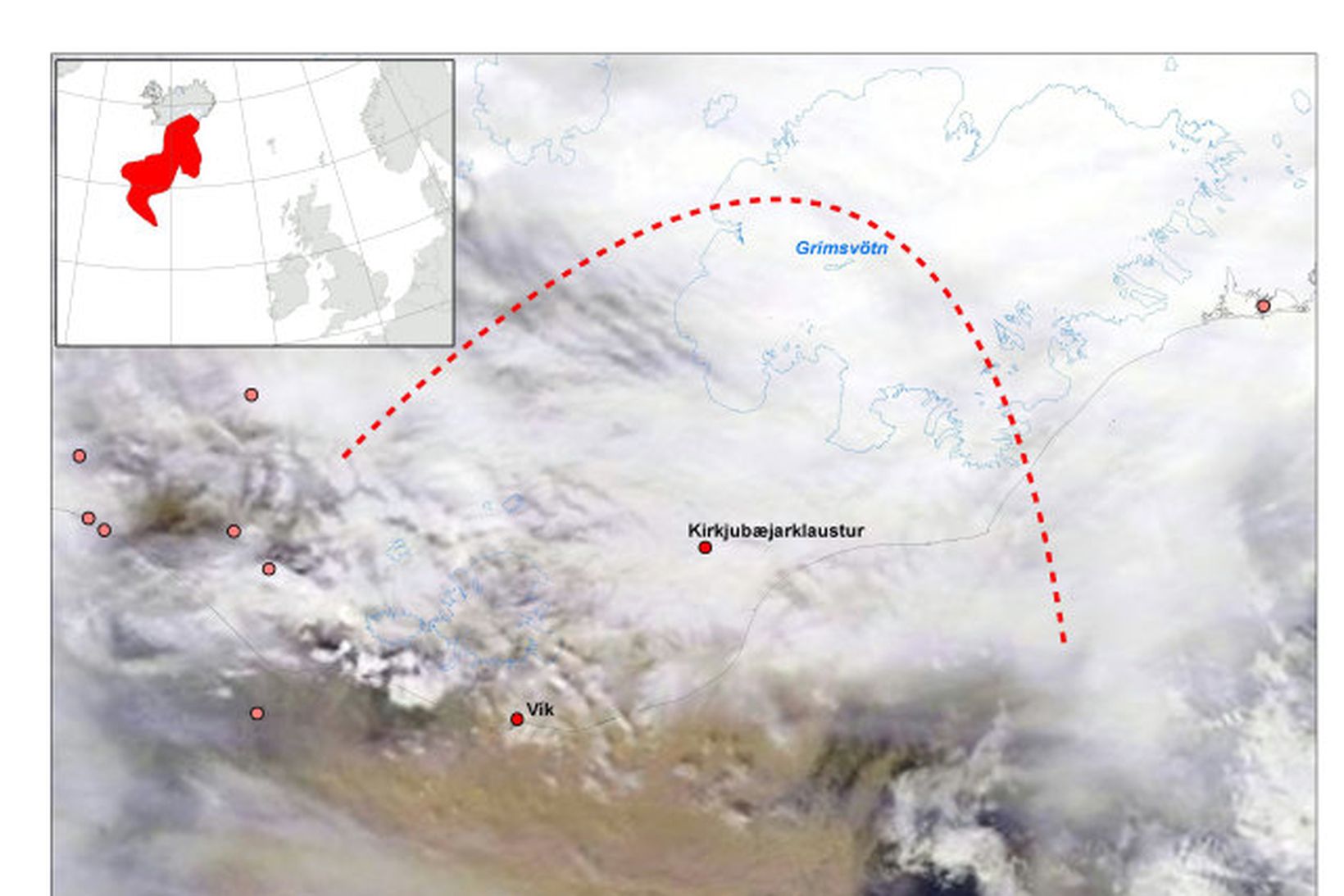 Kortagögn eru frá Landmælingum Íslands en myndgreiningu og kortagerð vann …