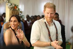 Harry Bretaprins og Meghan Markle í Abuja, Nígeríu, í Maí 2024.