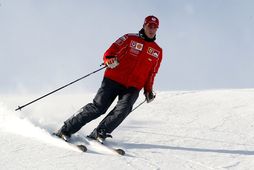 Michael Schumacher á skíðum.
