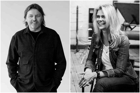 Jón Ásgeir Jóhannesson og Ingibjörg Stefanía Pálmadóttir voru á Kastrup í gærkvöldi.