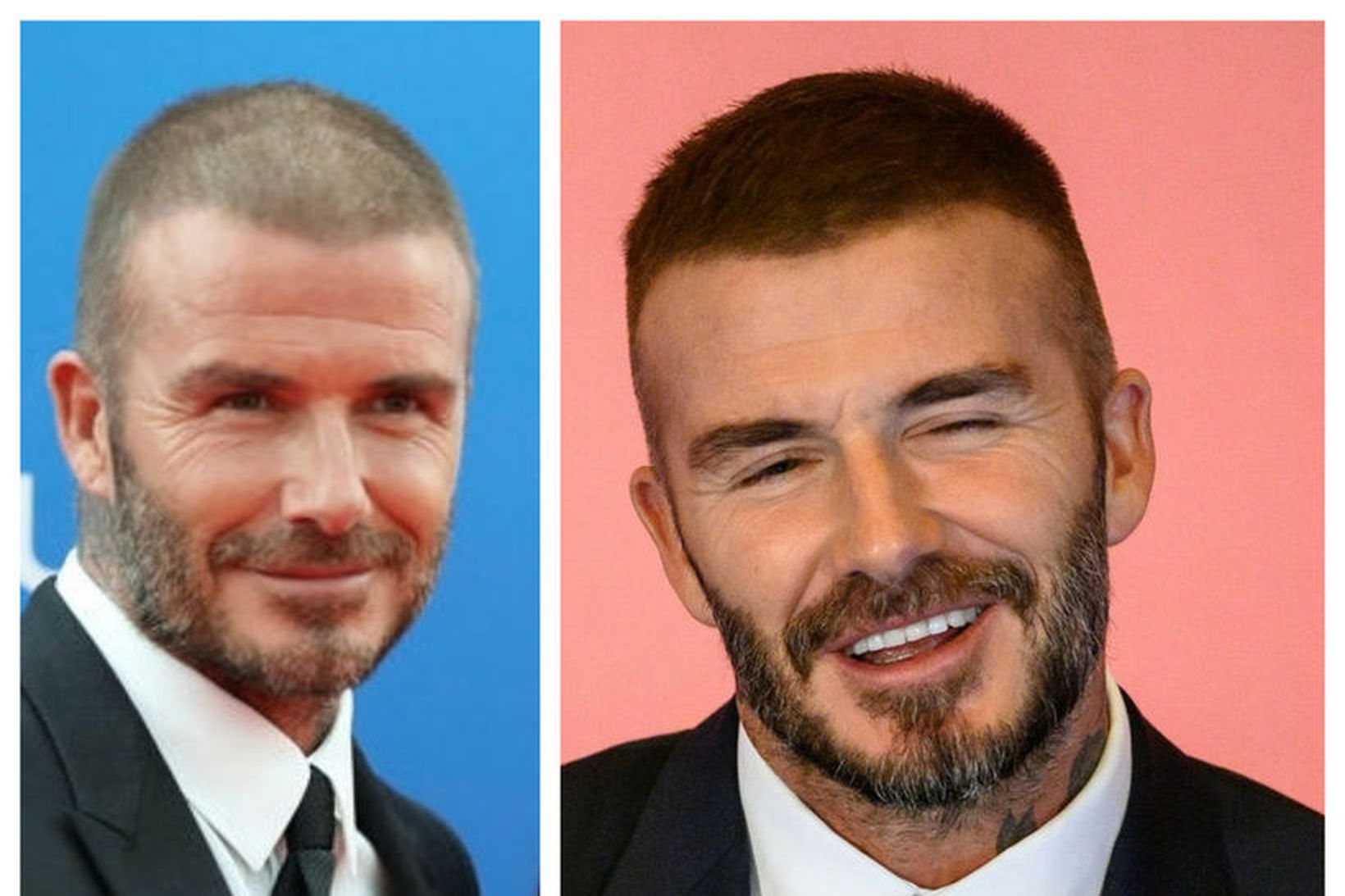 David Beckham lætur ekki oft sjá sig með þunnt og …