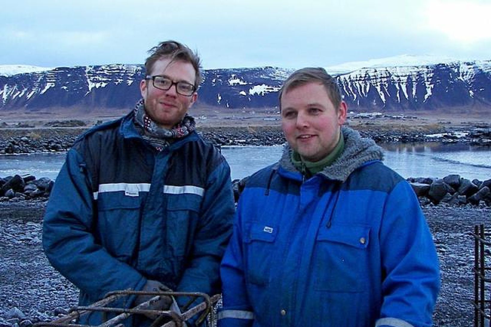 Garðar og Søren á vinnusvæðinu.
