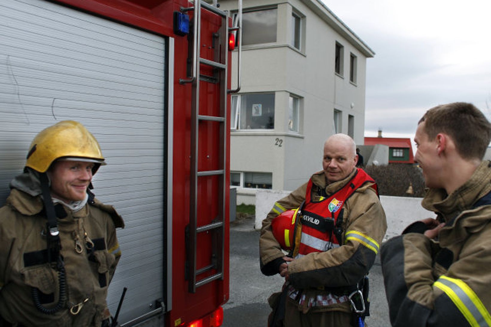 Litlar skemmdir urðu í bílskúrnum í Eyjum. Myndin er úr …