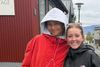 Zendaya sást rölta um miðbæinn fyrr í dag