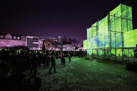 The opening piece at the Winter Lights festival in 2016.