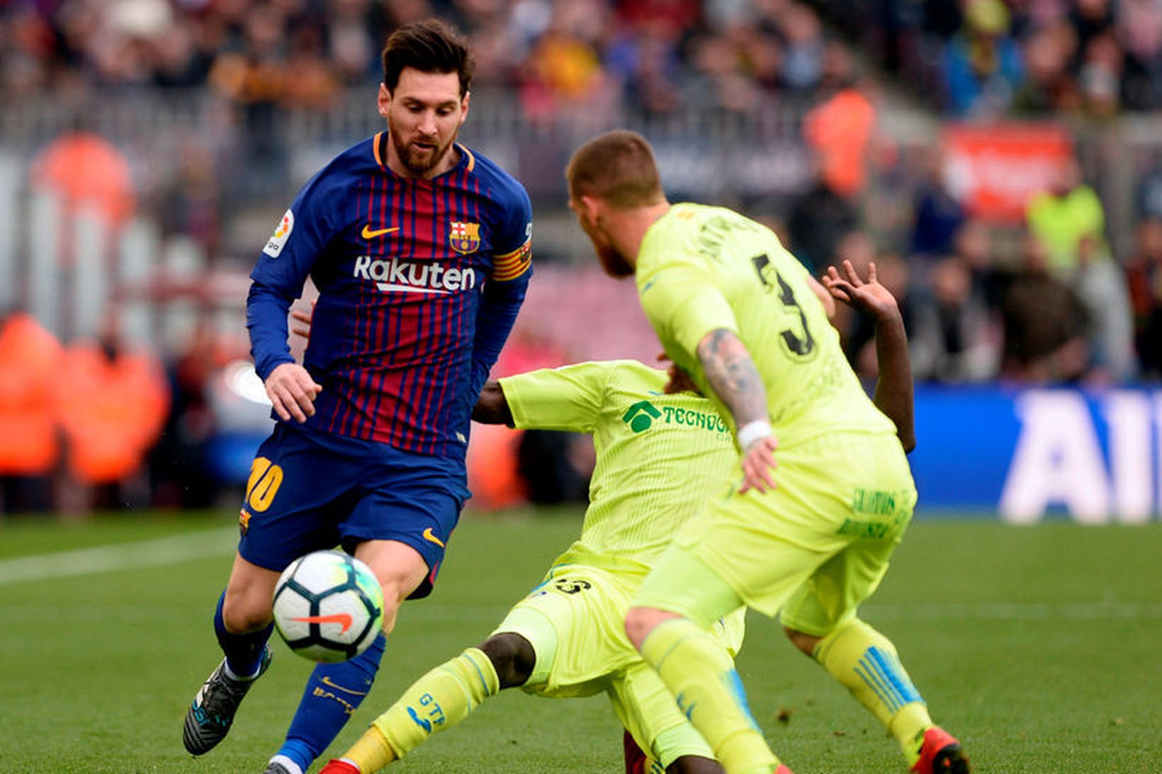 Lionel Messi í leiknum gegn Getafe í gær.