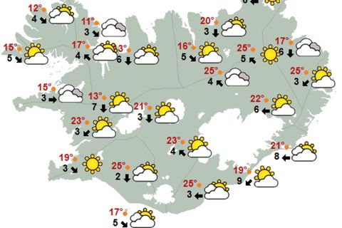 Temperatures are expected to rise well above twenty degrees Celcius tomorrow.