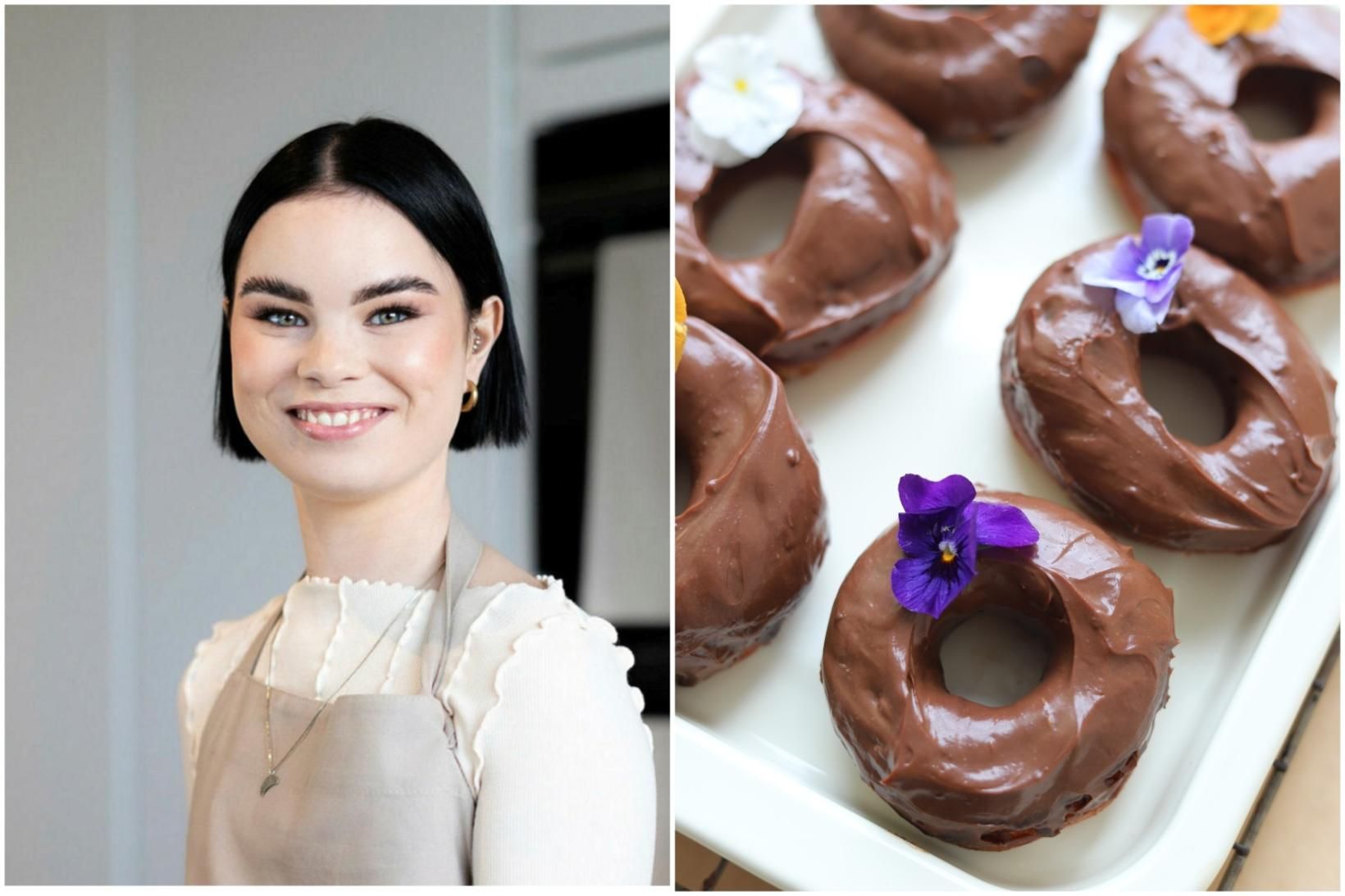 Elenora Rós Georgsdóttir bakarastelpan knáa gerði þessa dásamlegu sumarlegu súkkulaðikleinuhringi …