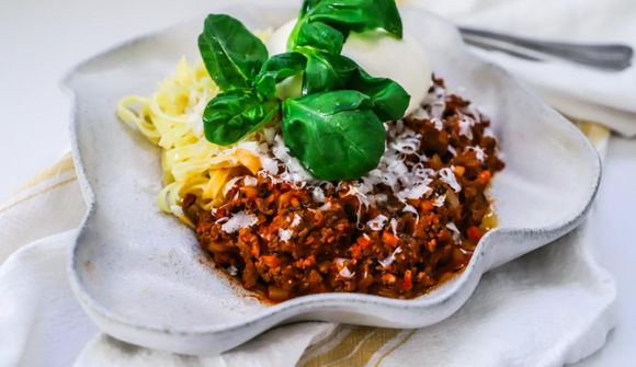 Ljúffengt bolognese með burrata osti