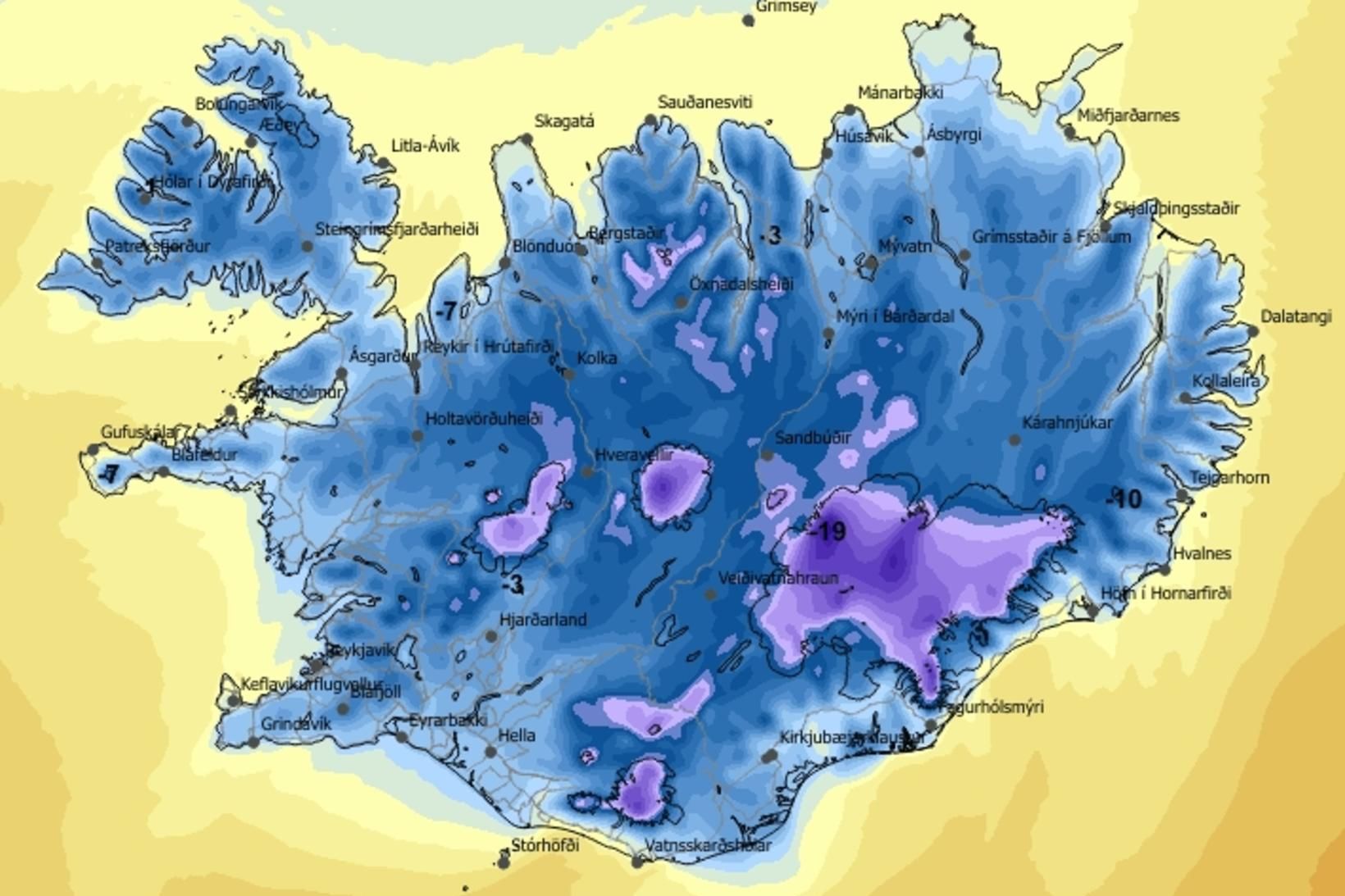 Kólnandi veður í kortunum