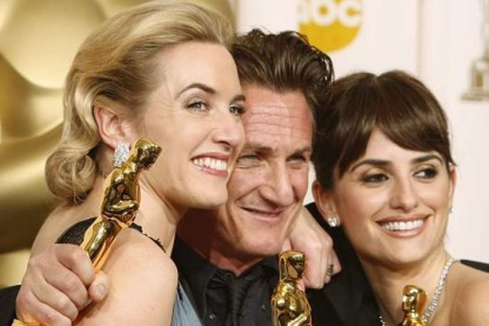 Verðlaunaleikararnir Kate Winslet, Sean Penn og Penélope Cruz.