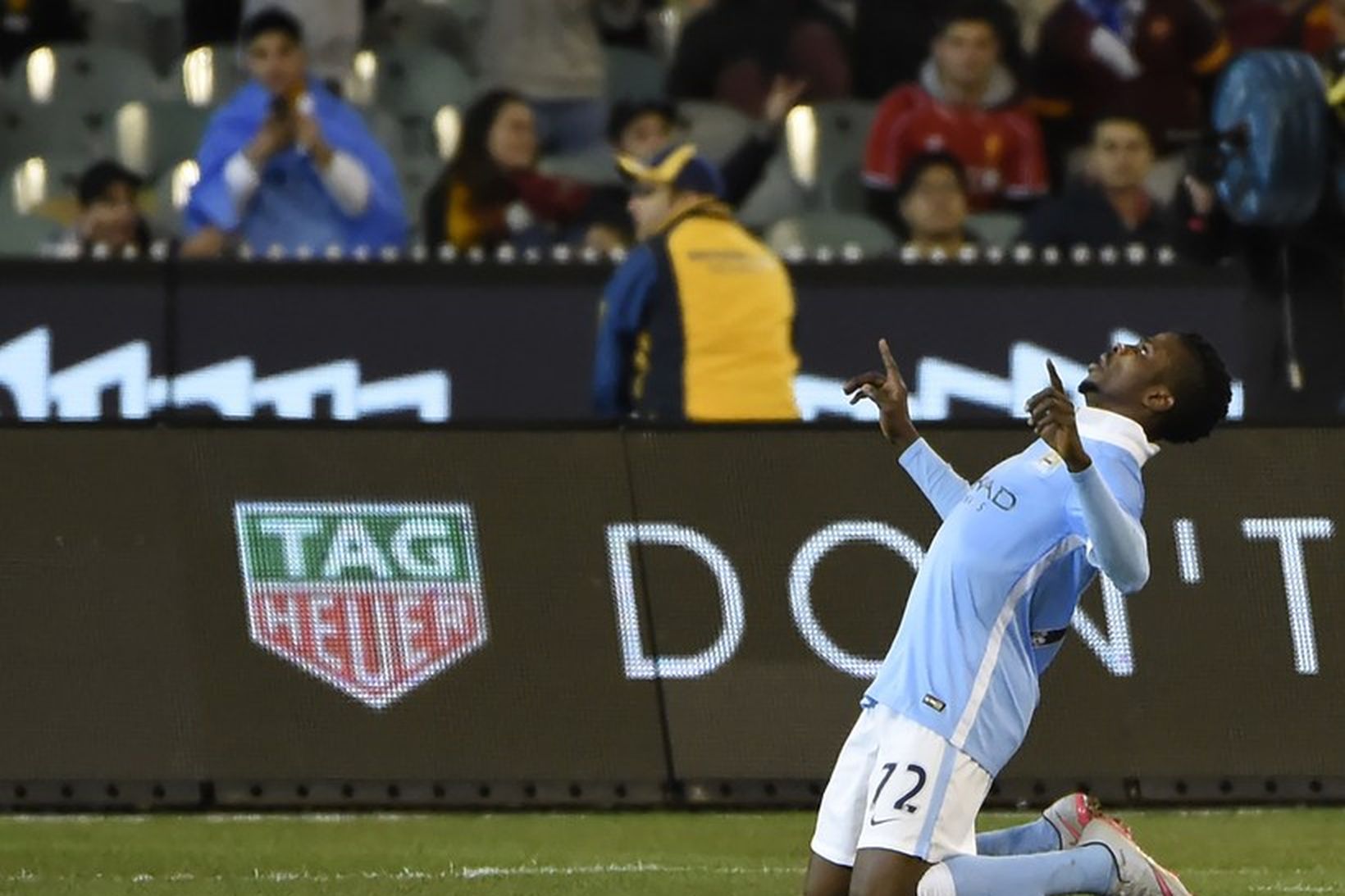 Iheanacho skoraði sigurmark Manchester City í dag.