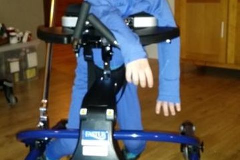 Guðjón Óli is three years old and became multi-handicapped after a medical mistake when he was a baby,