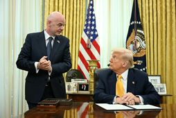 Donald Trump og Gianni Infantino.