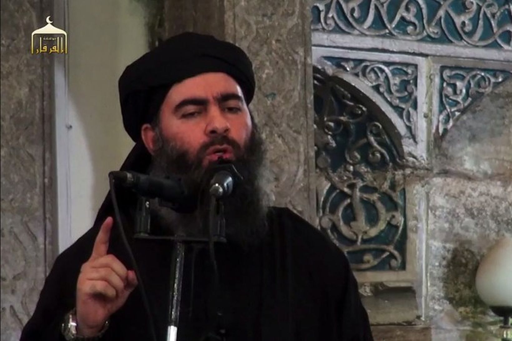 Abu Bakr al-Baghdadi leiðtogi Ríkis íslams.