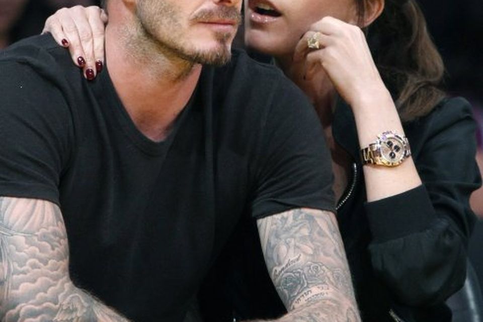 Viktoría og David Beckham.