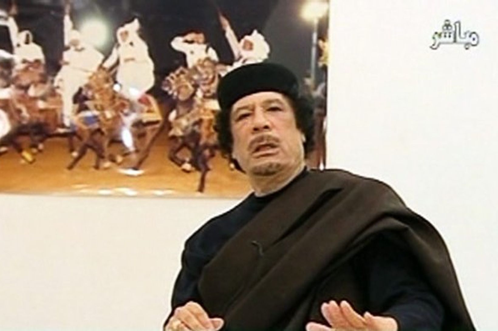 Moammar gaddafi, einræðisherra Líbíu.