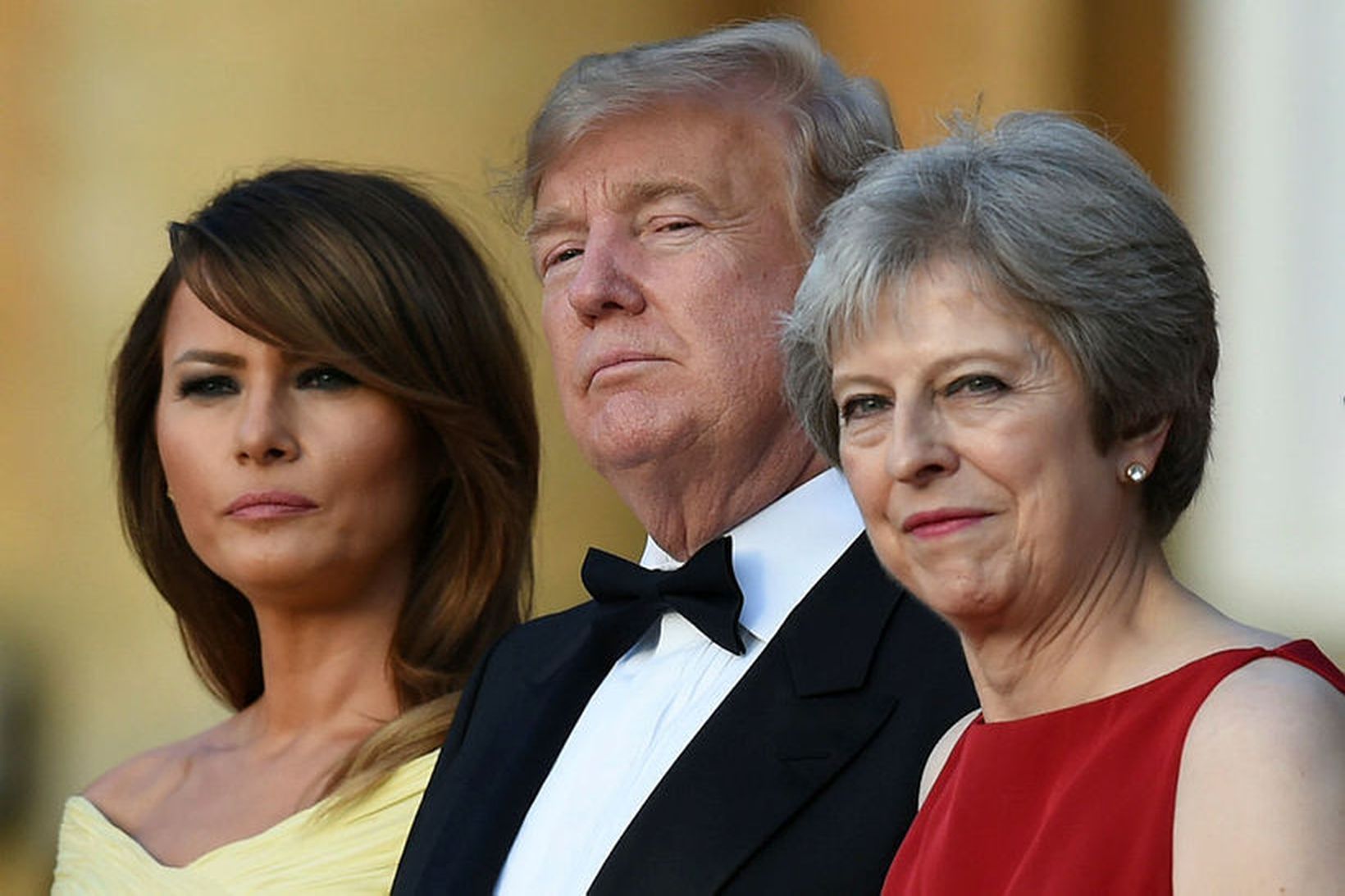 Melania Trump, Donald Trump og Theresa May.