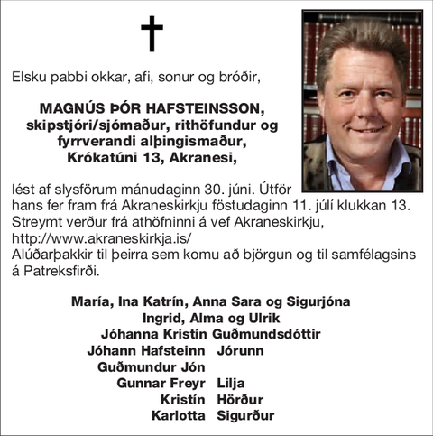 Magnús Þór Hafsteinsson,