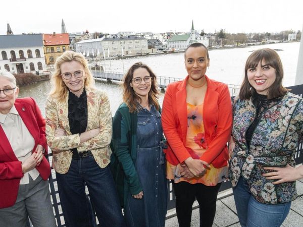 “I hope it will be this week but I am not promising anything. None of us can somehow promise that,&#8221; says Líf Magneudóttir. Here from left: Helga Þórðardóttir, Heiða Björg Hilmisdóttir, Líf Magneudóttir, Sanna Magdalena Mörtudóttir, and Dóra Björt Guðjónsdóttir.