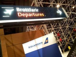 Passengers flying out of KEF have their nationality registered in the security-check area.