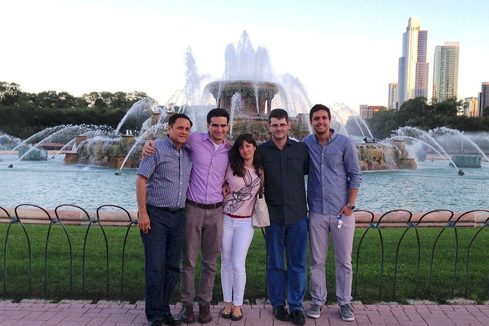 Fjölskylda. Francisco, Ricardo, Sofia, Ólafur og Diego, í Chicago 2014, …