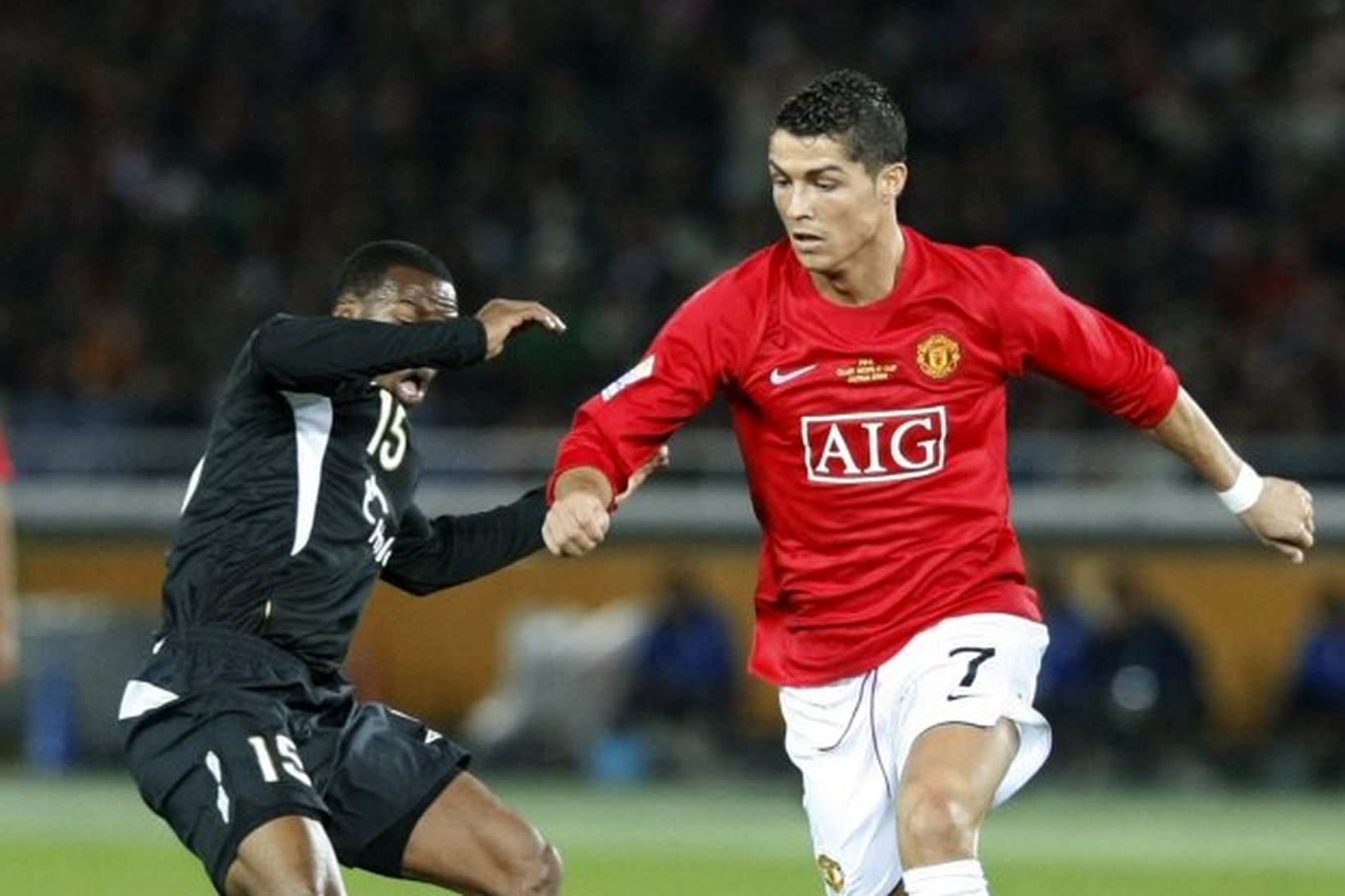Ronaldo í búningi númer 7 hjá Manchester United.
