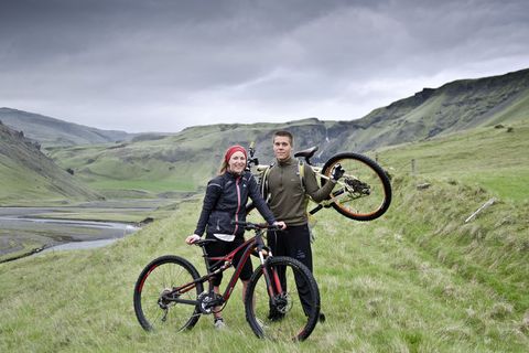 Rannveig and Mummi have found a way to combine sheep farming and mountain biking.