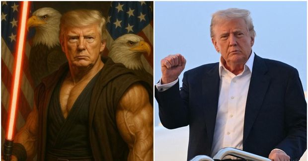 Spurning hvort Donald Trump líti á sjálfan sig sem þátttakanda í stjörnustríði?