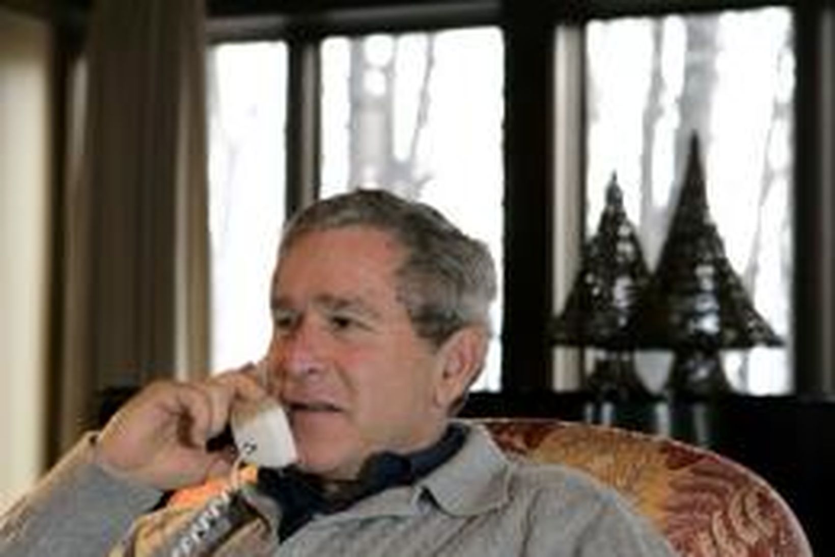 Bush hringdi frá Camp David í bandaríska hermenn í Írak …