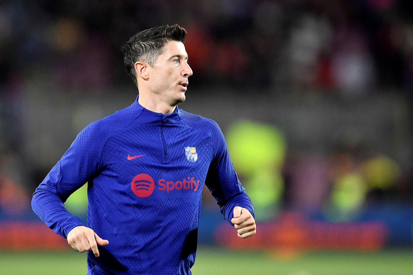 Robert Lewandowski leikur nú með Barcelona.