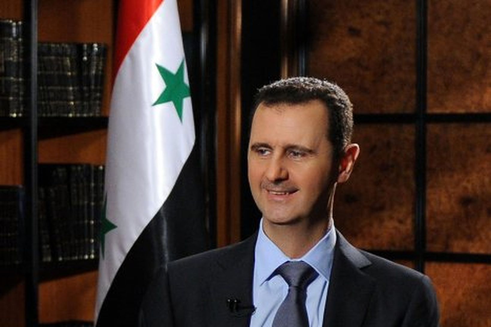 Bashar al-Assad Sýrlandsforseti í sjónvarpsviðtali.