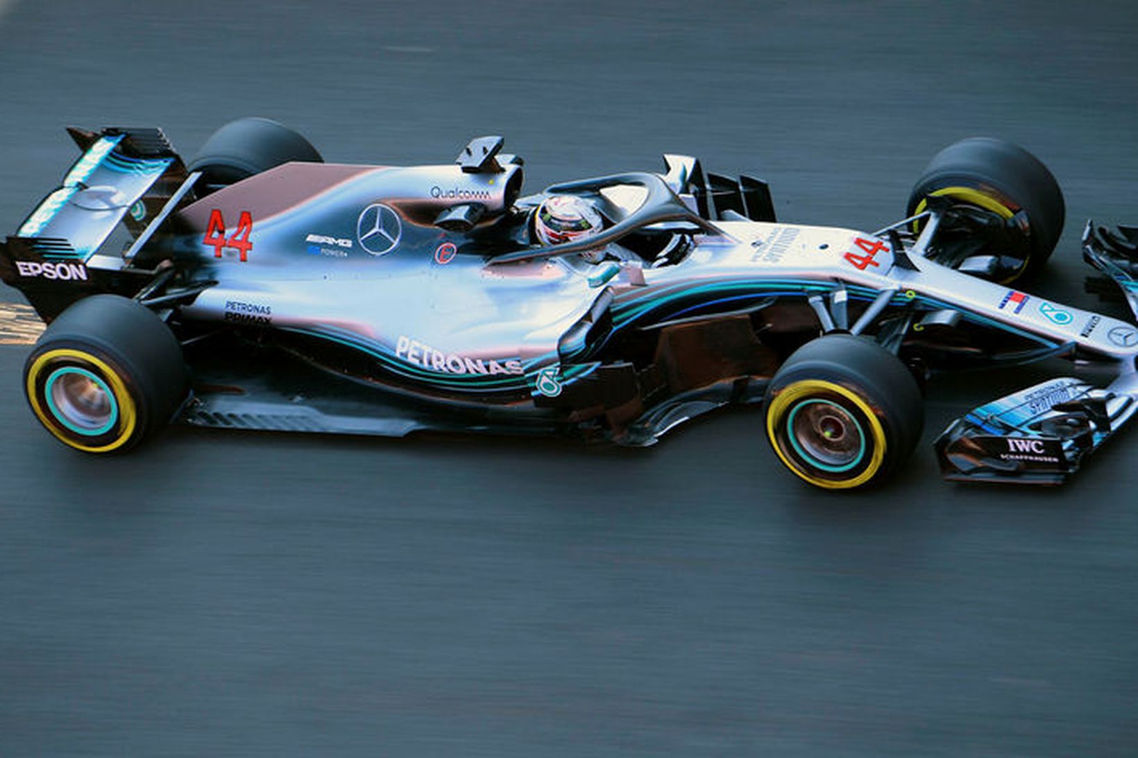 Lewis Hamilton tí Barcelona í dag.