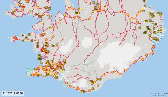 Nánast allt landið lokað