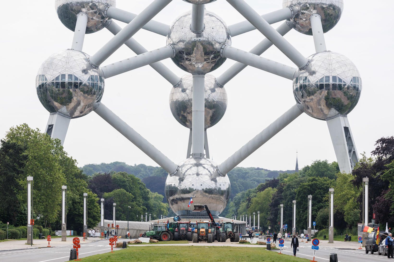 Mannvirkið Atomium í Brussel.