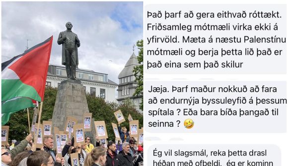 Stefndi í árekstur mótmælenda á Austurvelli