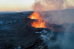 From the eruption site yesterday afternoon.