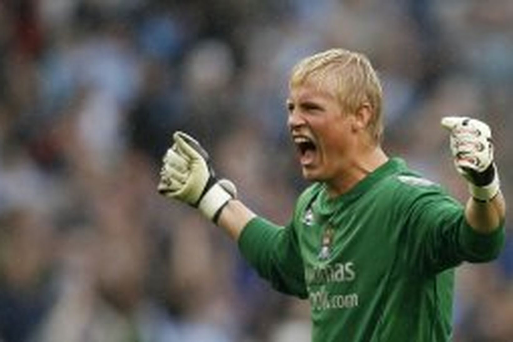 Kasper Schmeichel markvörður Leeds.