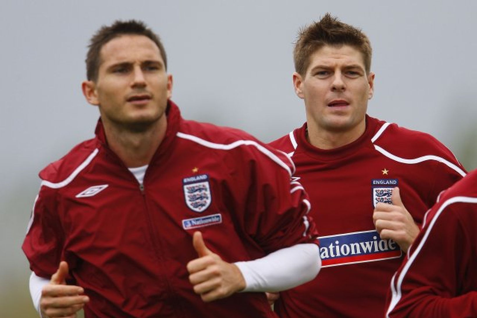 Frank Lampard og Steven Gerrard, gömlu félagarnir úr enska landsliðinu, …