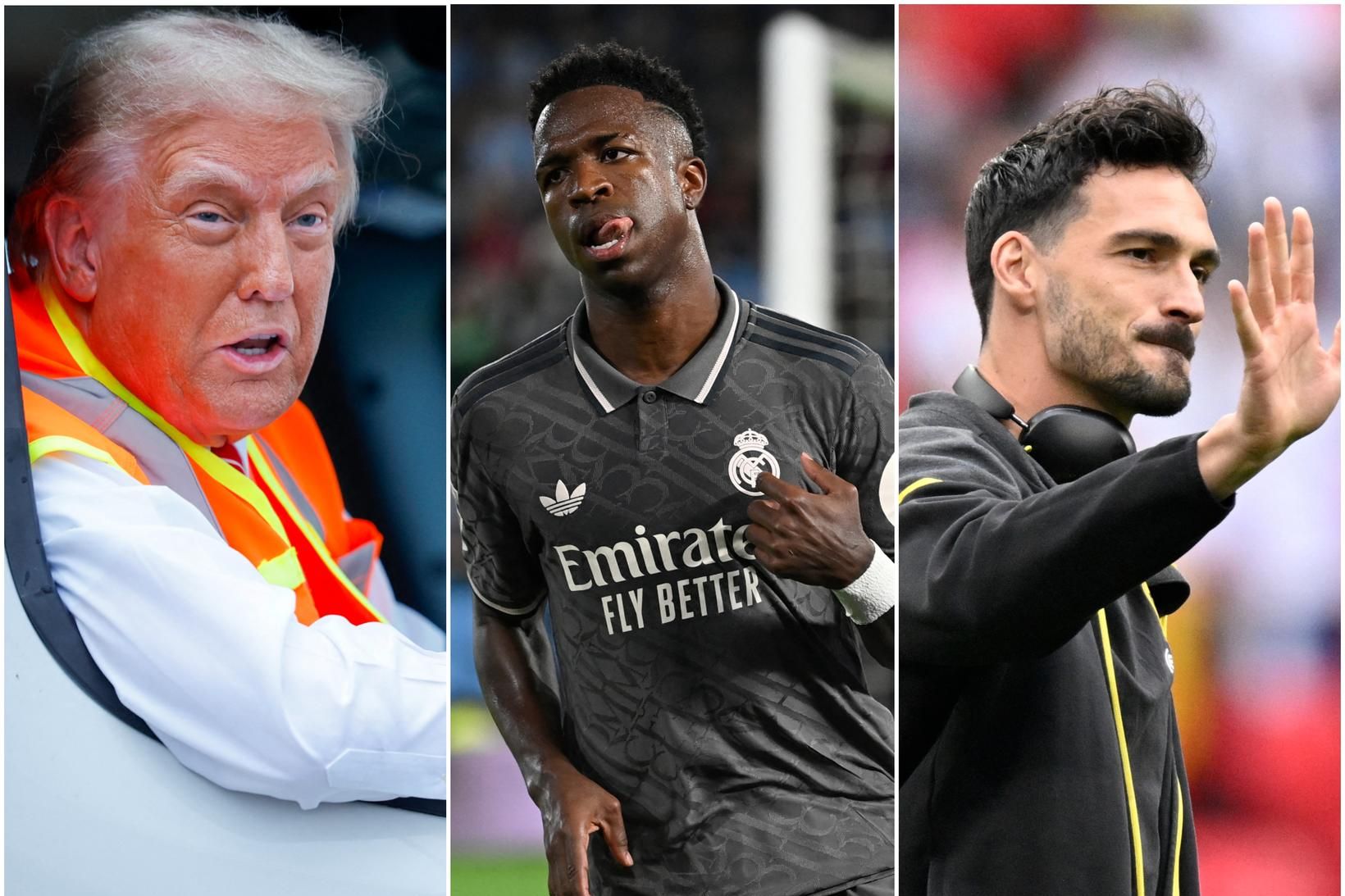 Donald Trump, Vinícius Júnior og Mats Hummels.