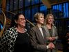 Kristrún Frostadóttir, Inga Sæland and Þorgerður Katrín Gunnaarsdóttir this morning for their second meeting.