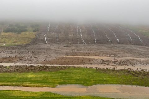 Surface movements such as rockfalls, channelized mudslides and landslides can occur without warning and suddenly.