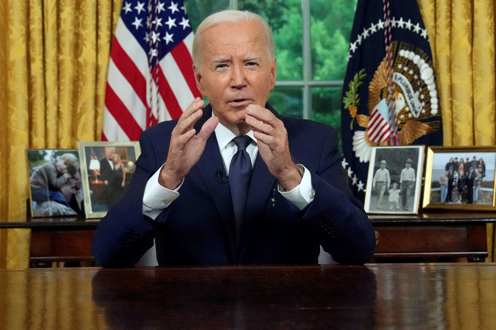 Biden hefur átt erfitt uppdráttar síðustu vikur.