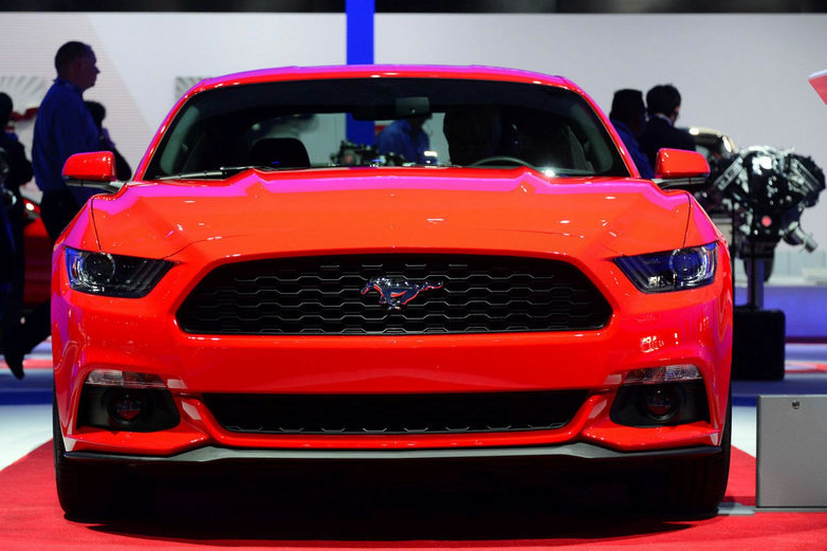 Ford Mustang af árgerðinni 2015 á sýningu í LosAngeles í …