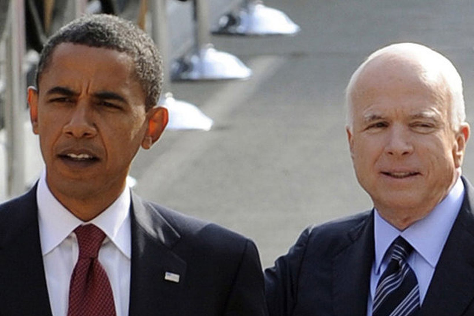 Barack Obama og John McCain.