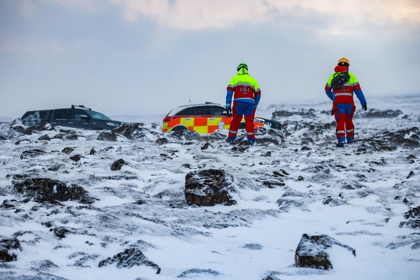 Allar björgunarsveitir á Suðurnesjum voru kallaðar út í leitina að …