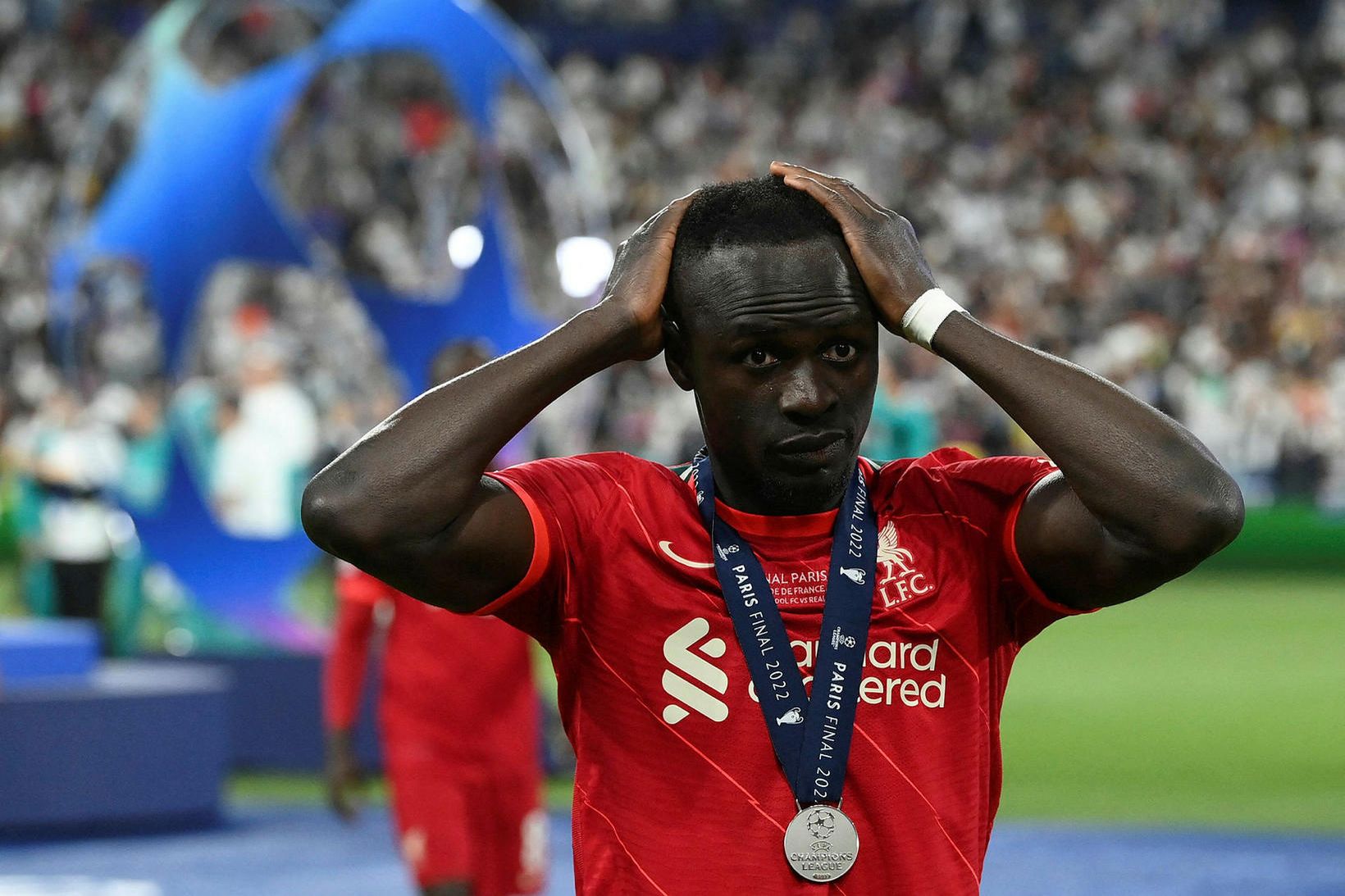 Sadio Mané eftir síðasta leik sinn með Liverpool, úrslitaleik Meistaradeildarinnar …