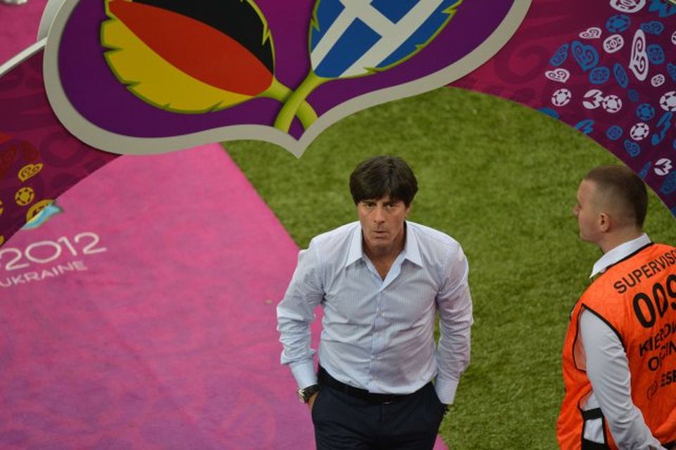 Joachim Löw landsliðsþjálfari Þjóðverja fyrir leikinn.