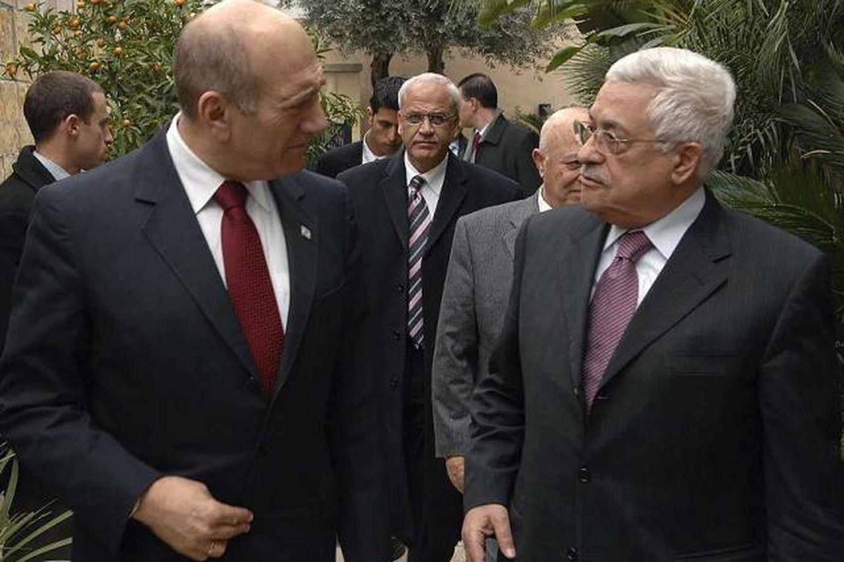Olmert og Abbas funduðu í Jerúsalem í dag.